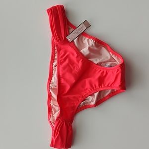 Victoria's Secret the knockout bikini bottom orange/pink size S NWT